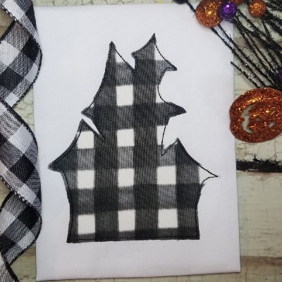 haunted house applique design